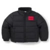 Kids’ water-repellent puffer jacket with hidden hood Kids’ water-repellent puffer jacket with hidden hood