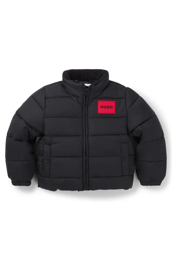 Kids’ water-repellent puffer jacket with hidden hood Kids’ water-repellent puffer jacket with hidden hood
