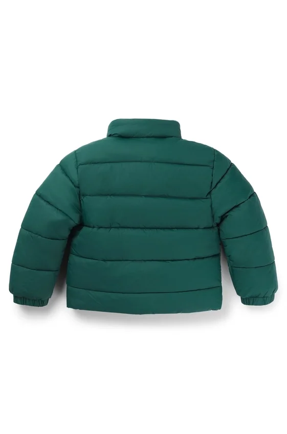 Kids’ water-repellent puffer jacket with hidden hood Kids’ water-repellent puffer jacket with hidden hood