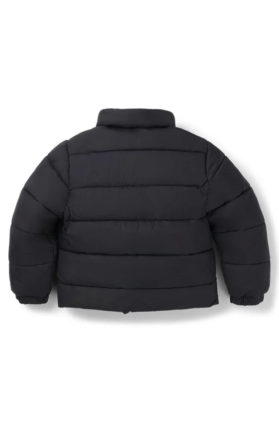 Kids’ water-repellent puffer jacket with hidden hood Kids’ water-repellent puffer jacket with hidden hood