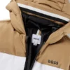 Kids’ water-repellent puffer jacket with signature-stripe colors