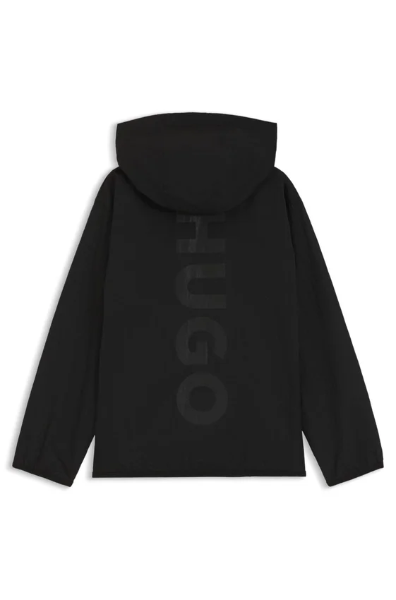 Kids’ water-repellent windbreaker jacket with logo prints Kids’ water-repellent windbreaker jacket with logo prints