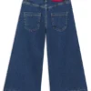Kids’ wide-leg jeans in blue denim