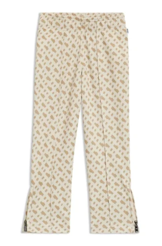 Kids’ zip-hem tracksuit bottoms with monogram print