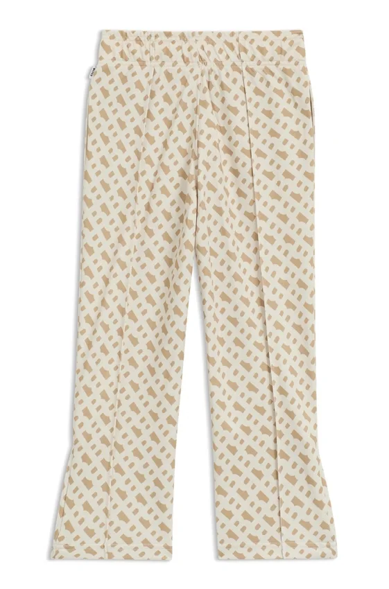 Kids’ zip-hem tracksuit bottoms with monogram print Kids’ zip-hem tracksuit bottoms with monogram print