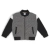 Kids’ zip-up cardigan with monogram front