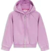 Kids’ zip-up hoodie in cotton-blend fleece