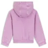Kids’ zip-up hoodie in cotton-blend fleece