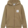 Kids’ zip-up hoodie with logo label