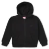 Kids’ zip-up hoodie with logo print