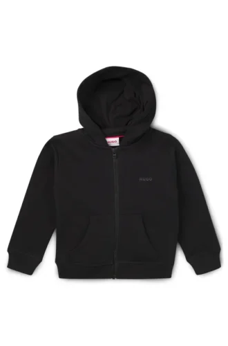 Kids’ zip-up hoodie with logo print