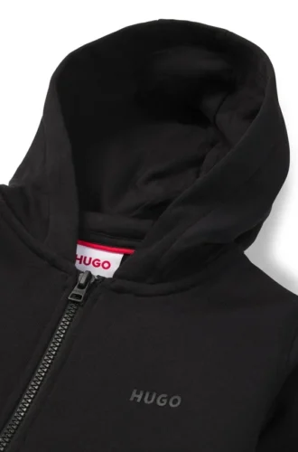 Kids’ zip-up hoodie with logo print