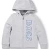Kids’ zip-up hoodie with vertical logo