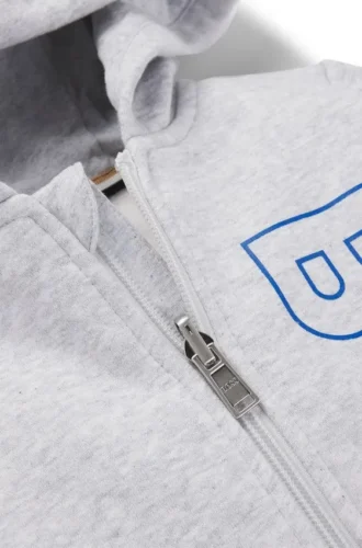 Kids’ zip-up hoodie with vertical logo