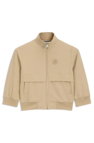 Kids’ zip-up jacket with Double B monogram