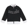 Kids’ zip-up jacket with herringbone trims Kids’ zip-up jacket with herringbone trims