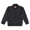 Kids’ zip-up jacket with stacked-logo print