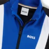 Kids’ zip-up jacket with stripes and logo details