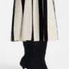 Knee boots in leather and suede