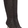 Knee boots in pony-hair leather