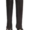 Knee boots in pony-hair leather