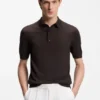 Knit polo in virgin wool