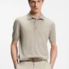 Knit polo in virgin wool