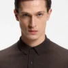Knit polo in virgin wool