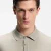 Knit polo in virgin wool