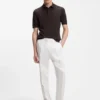 Knit polo in virgin wool
