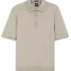 Knit polo in virgin wool