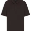 Knit polo in virgin wool