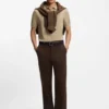 Knit polo shirt in silk and cotton