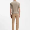 Knit polo sweater in virgin wool
