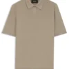 Knit polo sweater in virgin wool