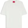 Knit polo sweater with covered placket