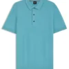Knit polo sweater with rich structure