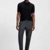 Knit polo sweater with rich structure