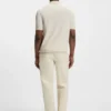Knit polo sweater with rich structure