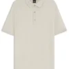 Knit polo sweater with rich structure