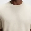 Knit sweater with mixed structures