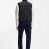 Knit-trim gilet with water-repellent finish