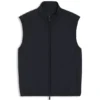 Knit-trim gilet with water-repellent finish
