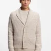 Knitted cardigan in cashmere and wool