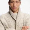 Knitted cardigan in cashmere and wool