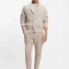 Knitted cardigan in cashmere and wool
