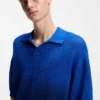 Knitted-cotton sweater with dip-dye effect