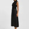 Knitted dress with satin skirt Knitted dress with satin skirt