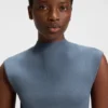 Knitted dress with satin skirt Knitted dress with satin skirt