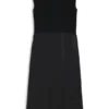 Knitted dress with satin skirt Knitted dress with satin skirt